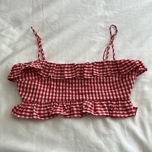 Revolve Privacy Please  gingham crop top